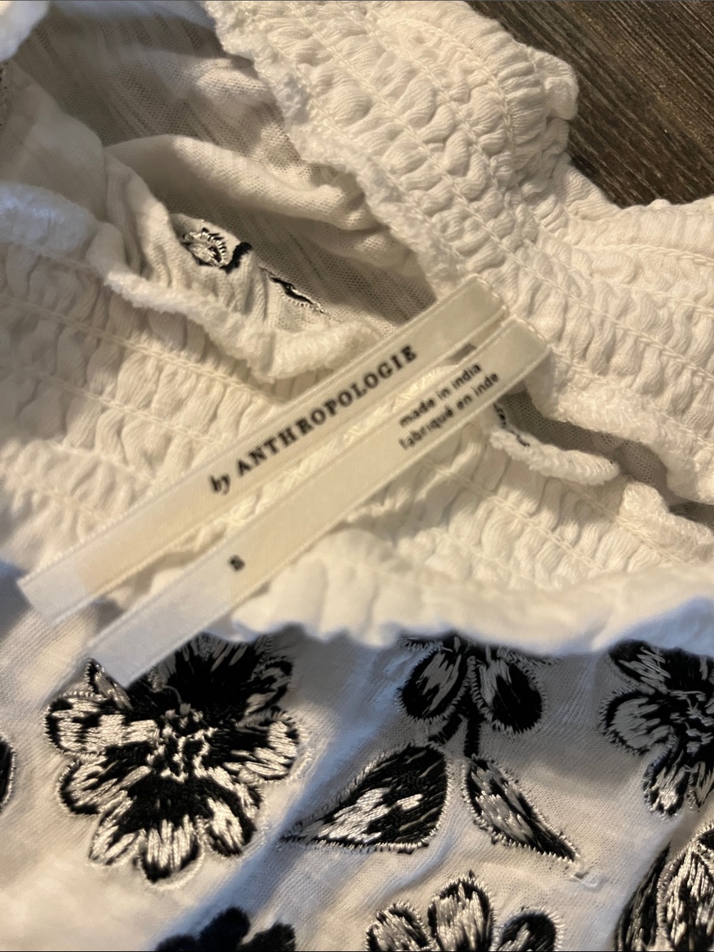 🌺 Annie Embroidered Off-The-Shoulder Blouse from Anthropologie - Picture 5 of 7